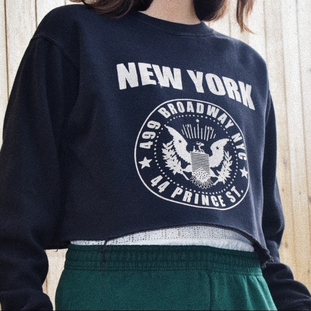 Hardly worn grunge + cropped John Galt sweatshirt.